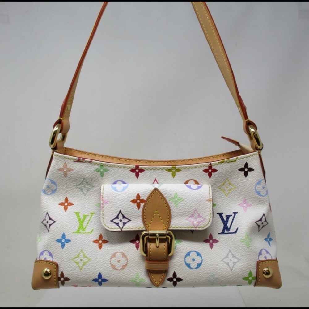 Auth Louis Vuitton Eliza M40098 Monogram Blanc